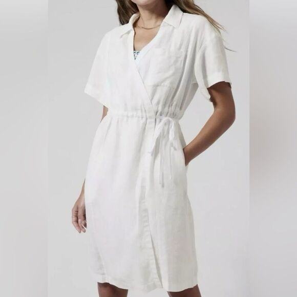 Athleta Playa 100% Linen Wrap Dress- new without tag - Picture 1 of 1